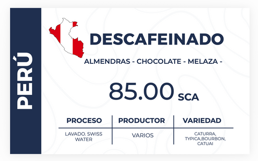Descafeinado – Perú | Café de especialidad 85 SCA