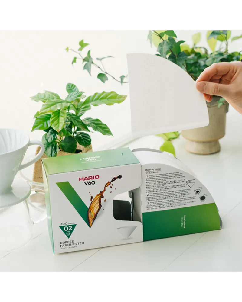 Hario V60 02 Bleached Filters (100 units)