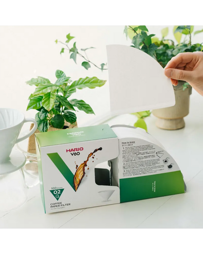 Hario V60 02 Bleached Filters (100 units)