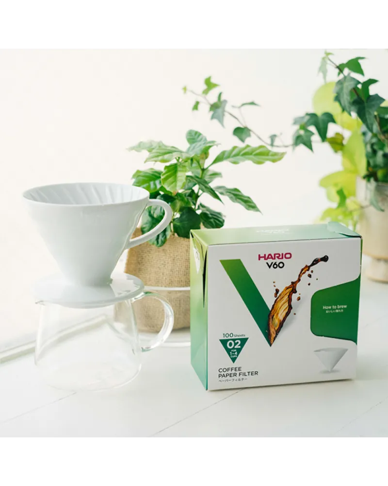 Hario V60 02 Bleached Filters (100 units)